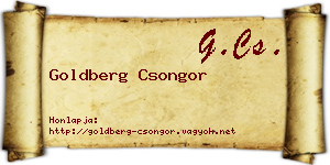 Goldberg Csongor névjegykártya