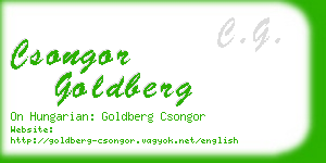 csongor goldberg business card